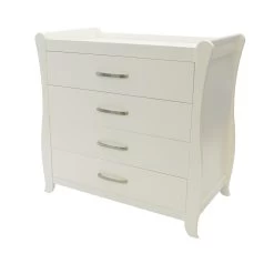 Classic Sleigh 4 Draw Chest - White