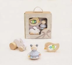 Kaper Kidz Calm & Breezy Baby Gift Set Bunny Bird Bear 3Pcs