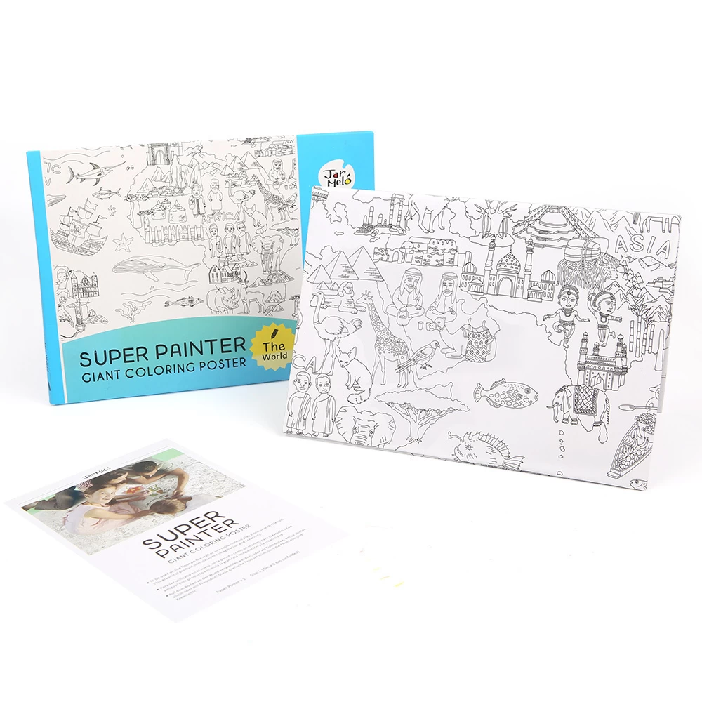 Giant Coloring Poster Pads - The World
