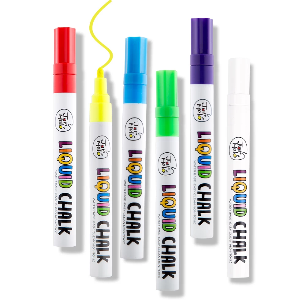 Jarmelo Liquid Chalk Markers -6 Colors - Image 3