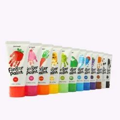 JarMelo Finger Paint 12 Colors Set Craft Kit
