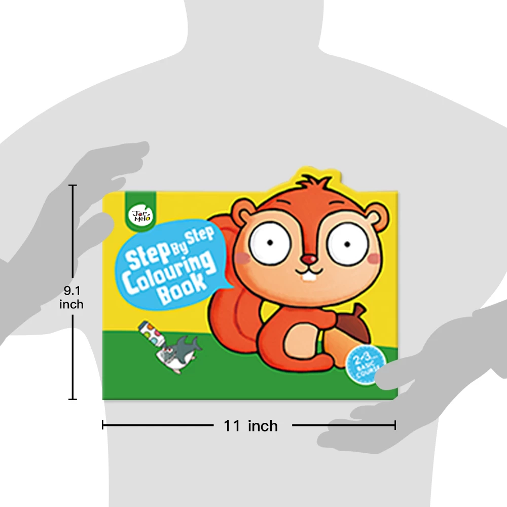 JarMelo Step By Step Colouring Book 20 Animals Squirrel - Image 4