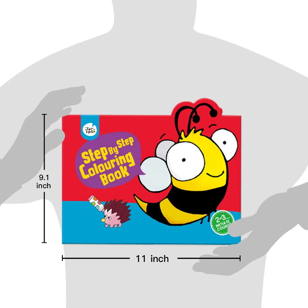 JarMelo Step By Step Colouring Book 20 Animals Bee - Image 4