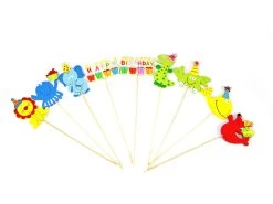 Birthday Animal Stick 9Pc