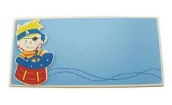 Aqua Pirate Door Name Plaque