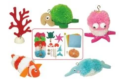 Diy Crafts-Fish Pom Pom Set Craft Kit