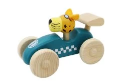 Kaper Kidz Retro Md Racing Car With Cute Leopard Driver Green