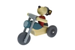 Kaper Kidz Retro Md Motorcycle With Cute Dog Driver Blue Bike