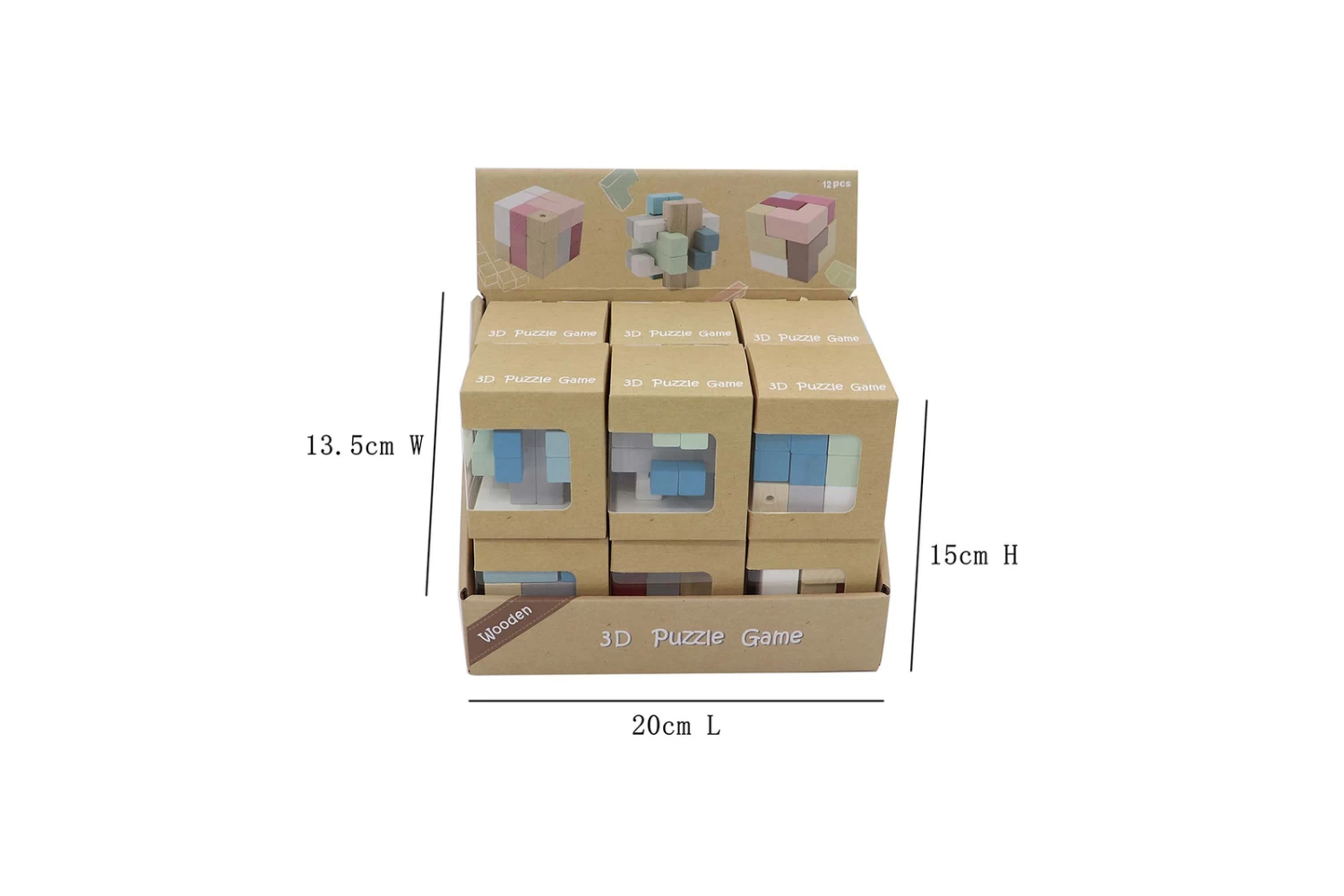 Kaper Kidz Calm & Breezy Wooden Brain Teaser Soma Cube - Image 4