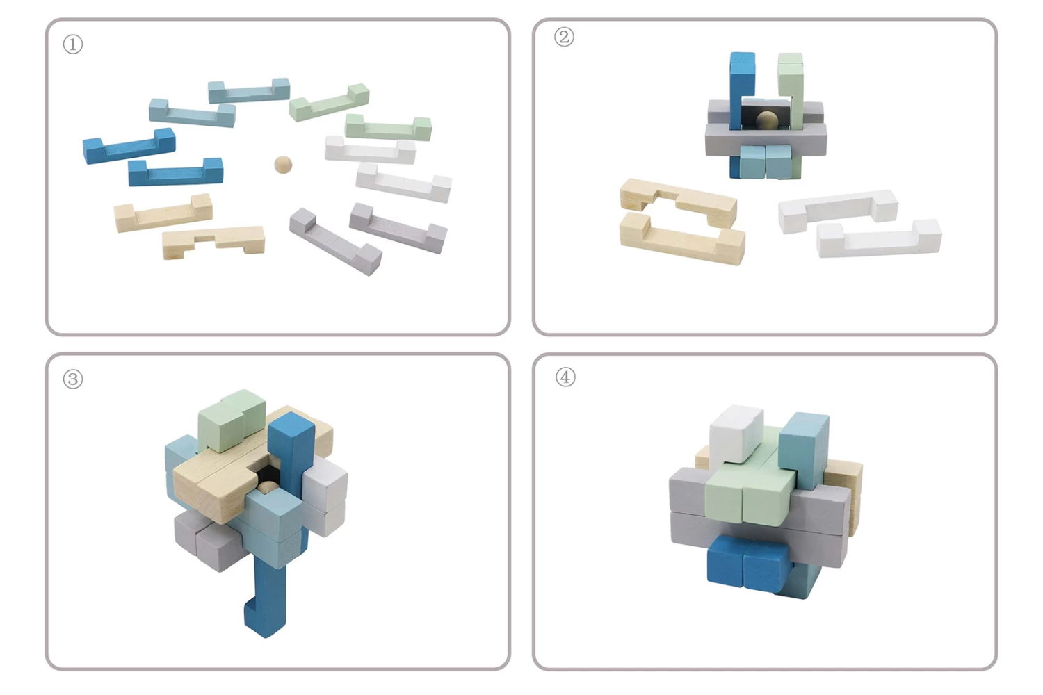 Kaper Kidz Calm & Breezy Wooden Brain Teaser 3D Puzzle - Image 3