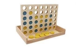 Kaper Kidz Calm & Breezy Wooden 4 In A Row Game Boathouse Blue