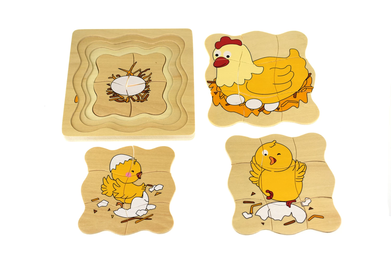 Kaper Kidz Chicken Lifecycle 4 Layers Puzzle - Image 2