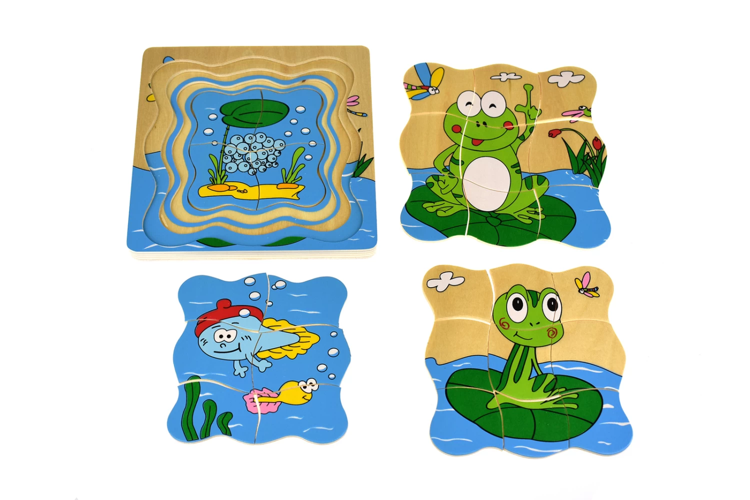 Kaper Kidz Frog Lifecycle 4 Layers Puzzle - Image 2