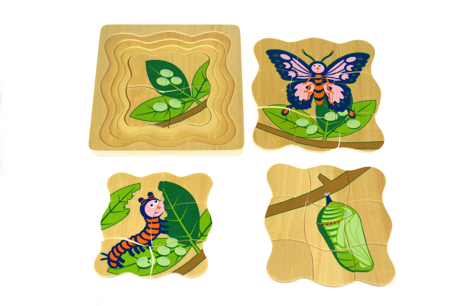 Kaper Kidz Butterfly Lifecycle 4 Layers Puzzle - Image 2