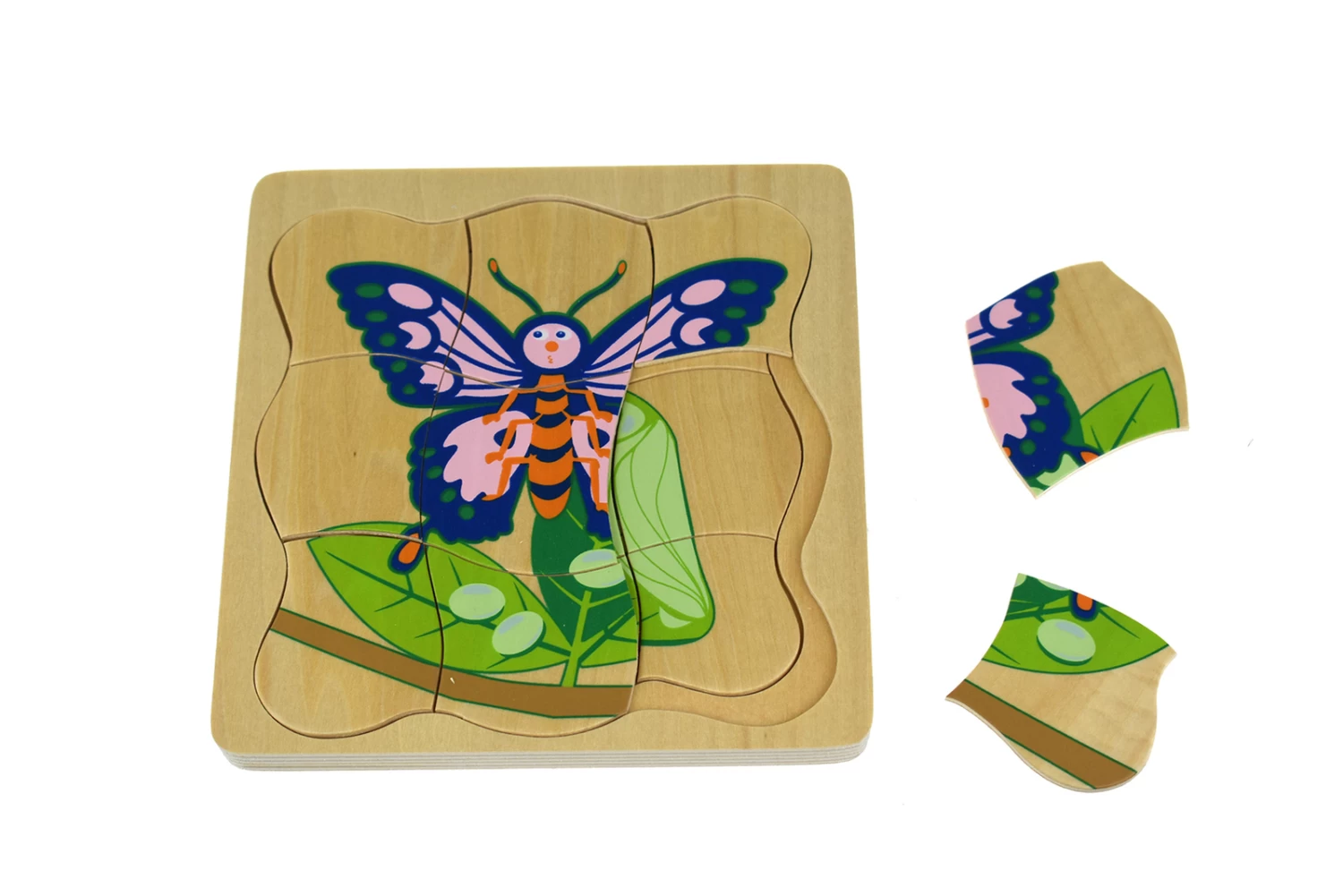 Kaper Kidz Butterfly Lifecycle 4 Layers Puzzle
