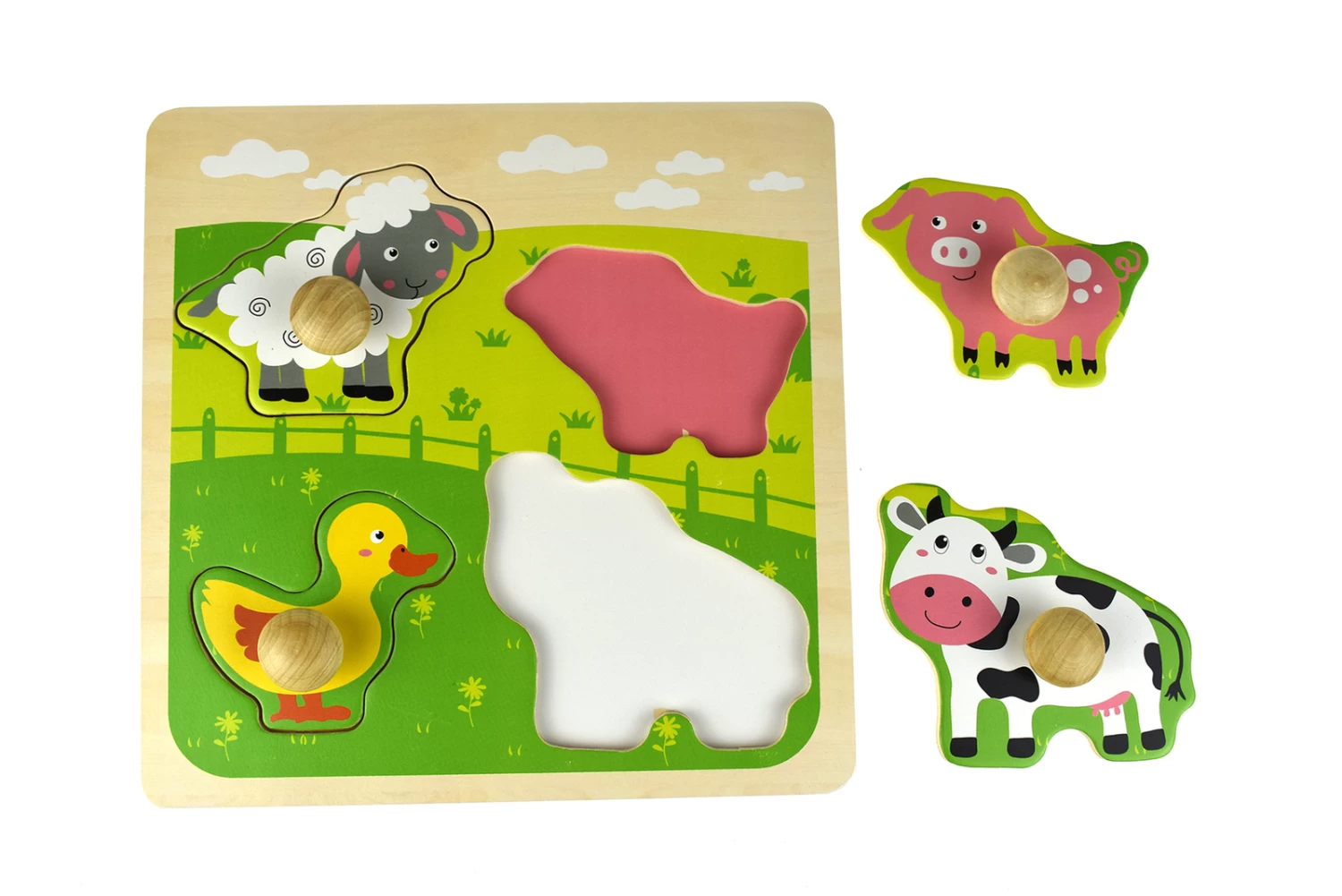 Kaper Kidz Farm Animal Large Peg Puzzle - Image 2