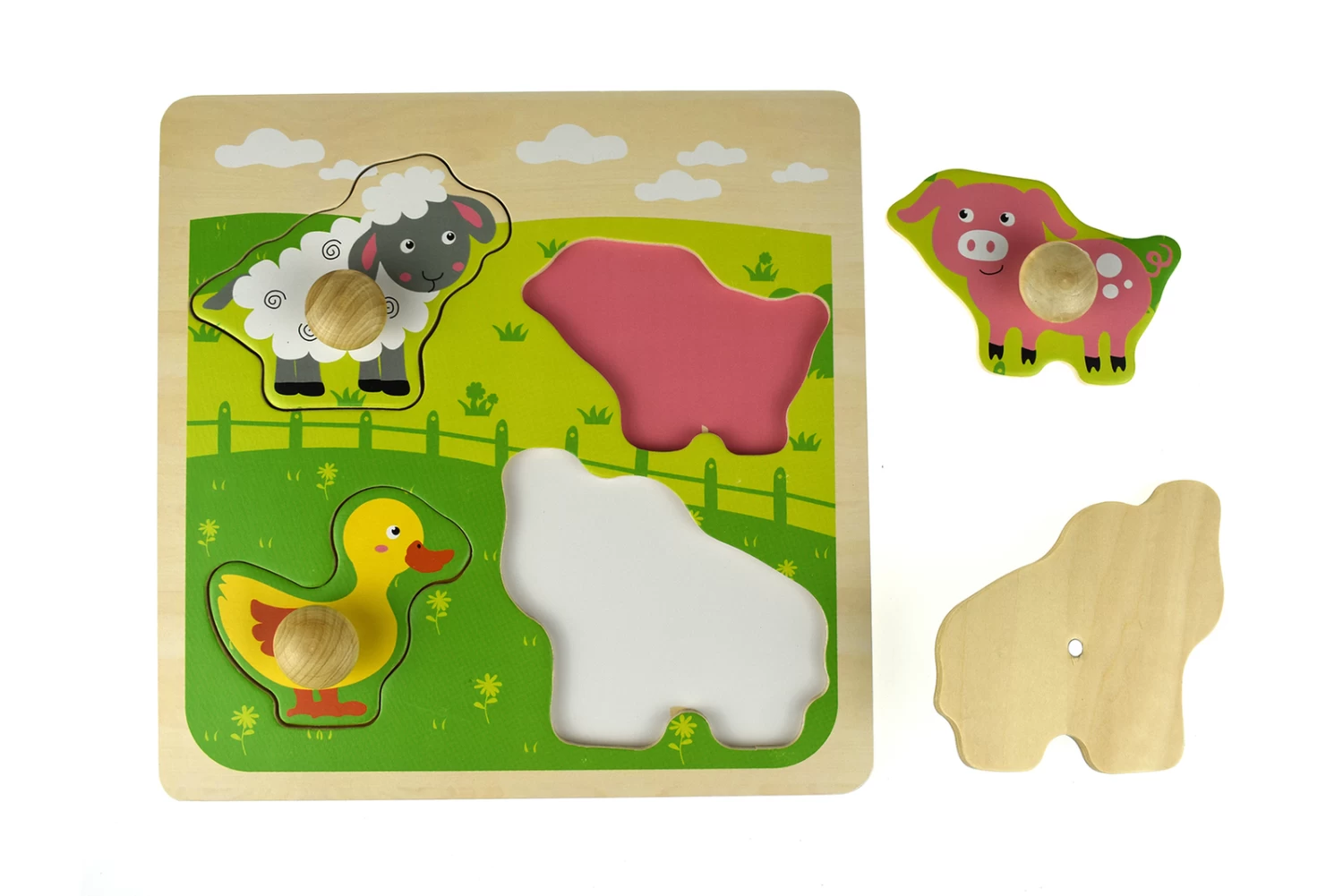 Kaper Kidz Farm Animal Large Peg Puzzle - Image 3