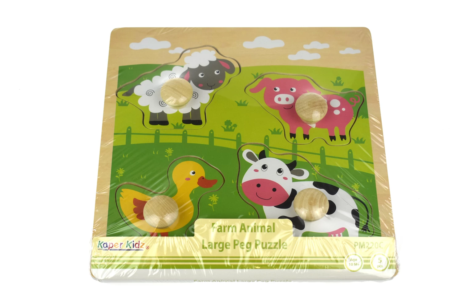 Kaper Kidz Farm Animal Large Peg Puzzle - Image 4