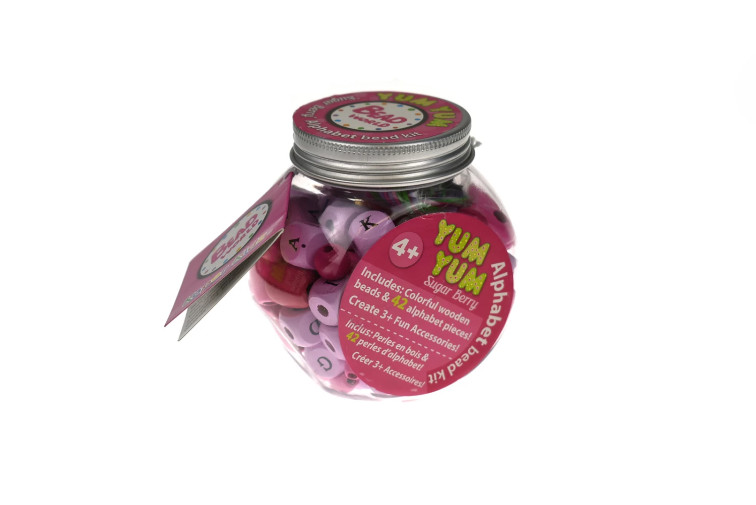 Kaper Kidz Yum Yum Diy Alphabet Bead Pink Sugar Berry Craft Kit - Image 3