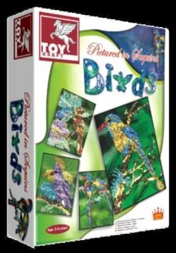 Pictured In Sequin Birds Craft Kit