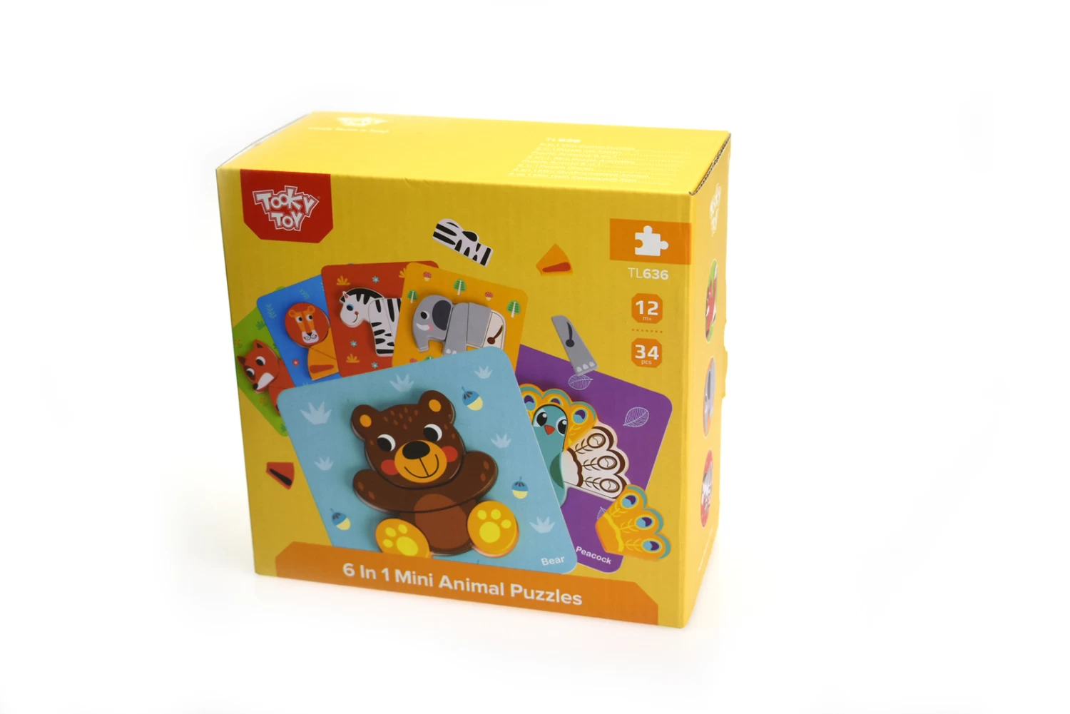 Tooky Toy 6 In 1 Mini Animal Puzzle - Image 8