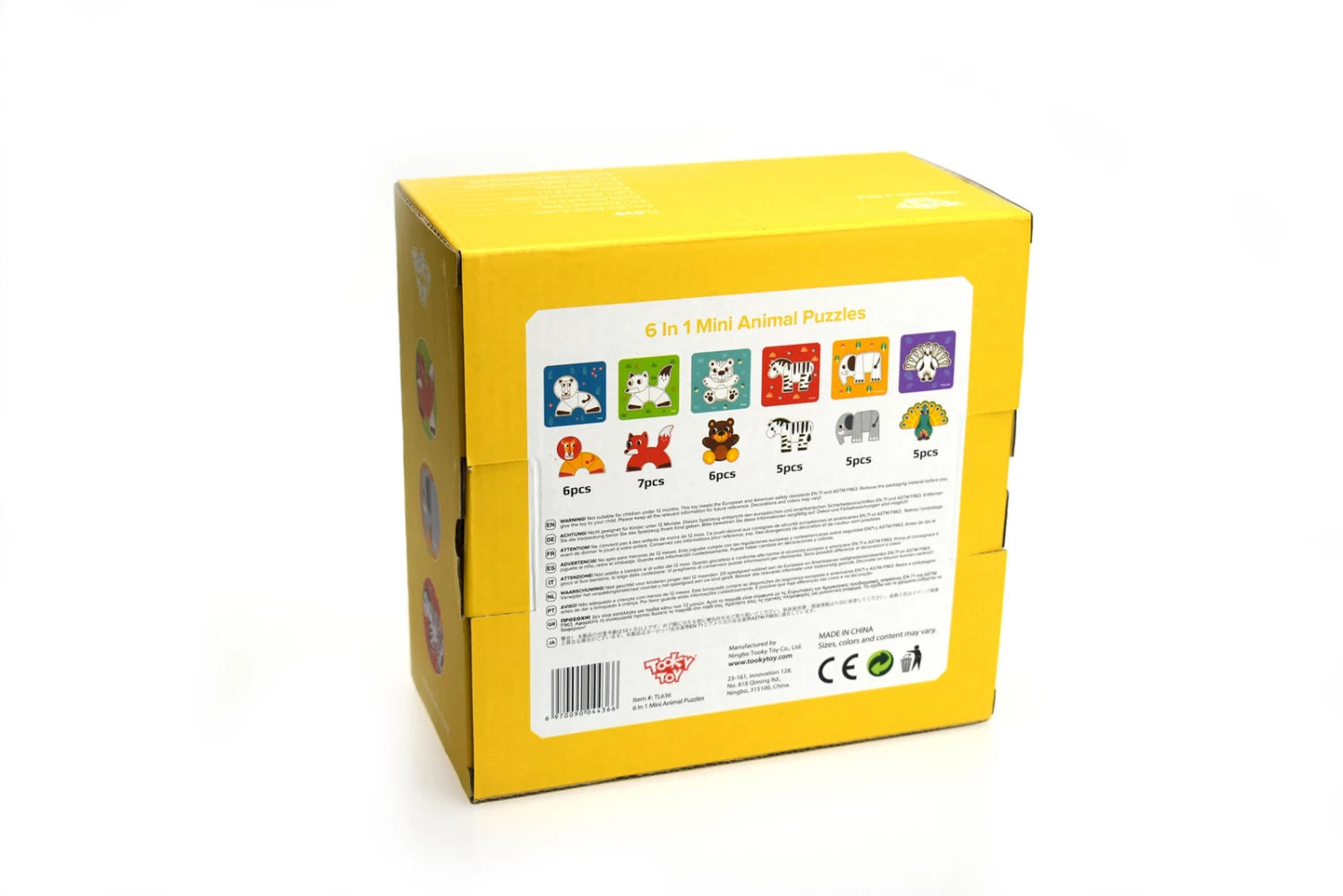 Tooky Toy 6 In 1 Mini Animal Puzzle - Image 9